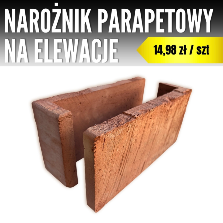Narożnik Ceglany Parapetowy / Schodowy Elewacyjny (Wąski)